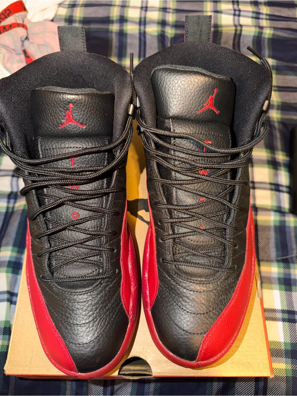 Jordan Men’s Black and Red High-Top Sneakers